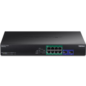 TRENDnet TPE-BG102g 10-Port Gigabit Poe++ Switch, 8x PoE++, 2 SFP, 95W/Port, Rackmount